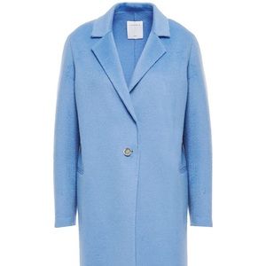 Sandro blue wool-blend coat
